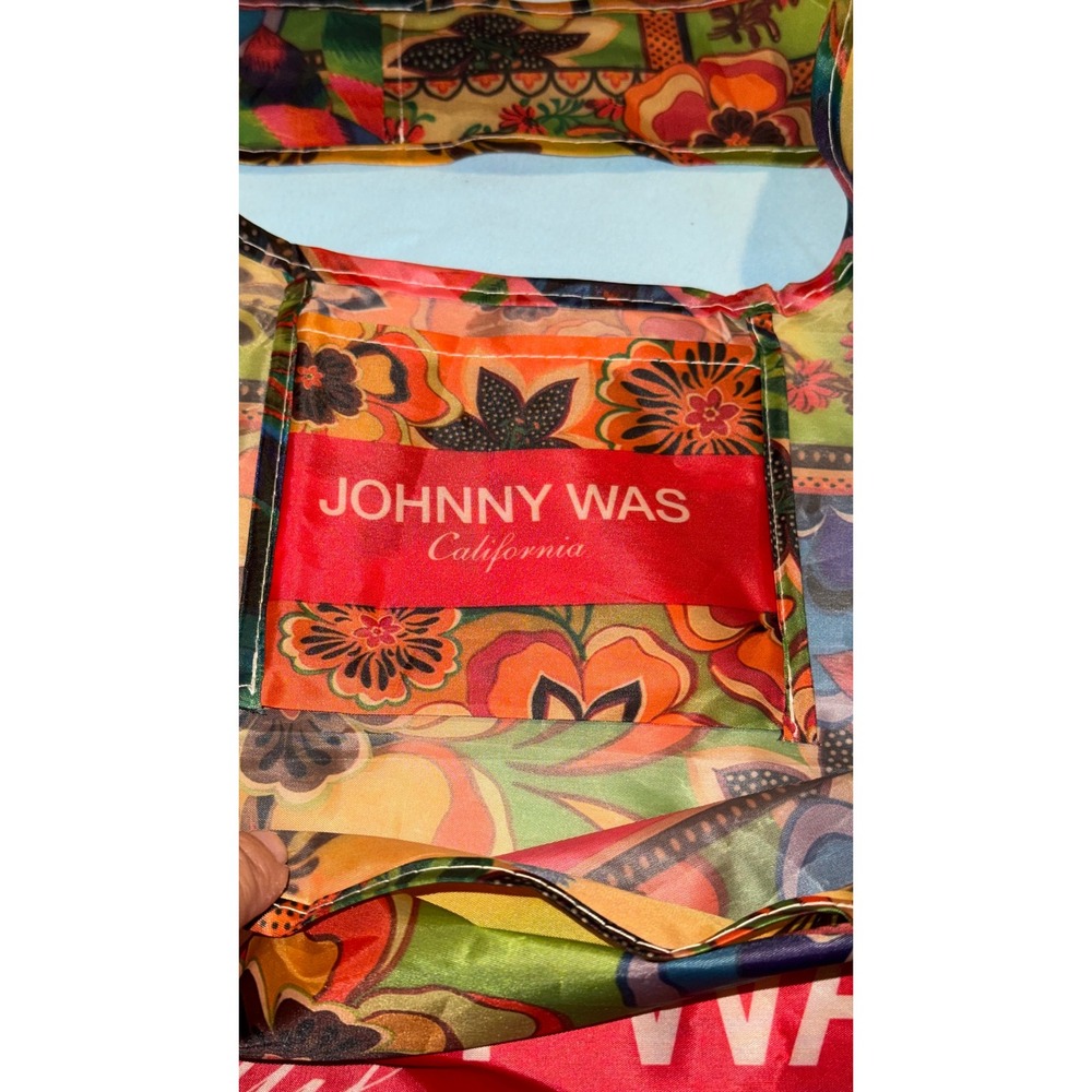 Johnny Was California Reusable Tote Bag Floral Patchwork Boho Multi Color - Picture 3 of 7